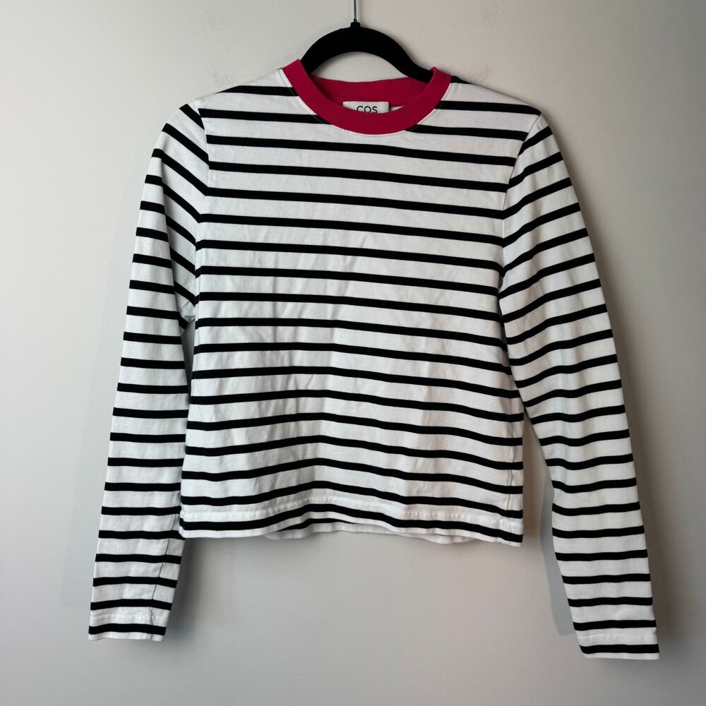 COS Women's Clean Cut Regular Long-Sleeved T-shirt Size Small